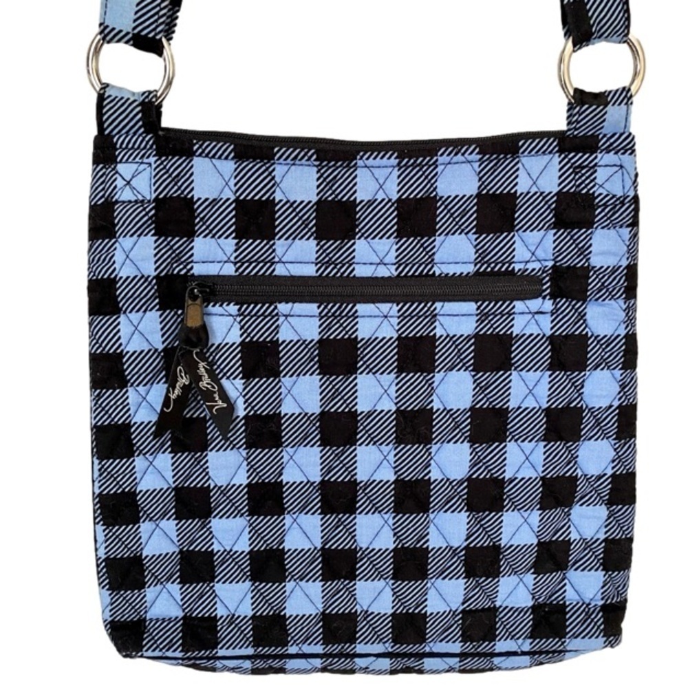 VERA BRADLEY Hipster Crossbody/Shoulder Bag Black/Blue Buffalo Check/Pla… - Picture 2 of 12